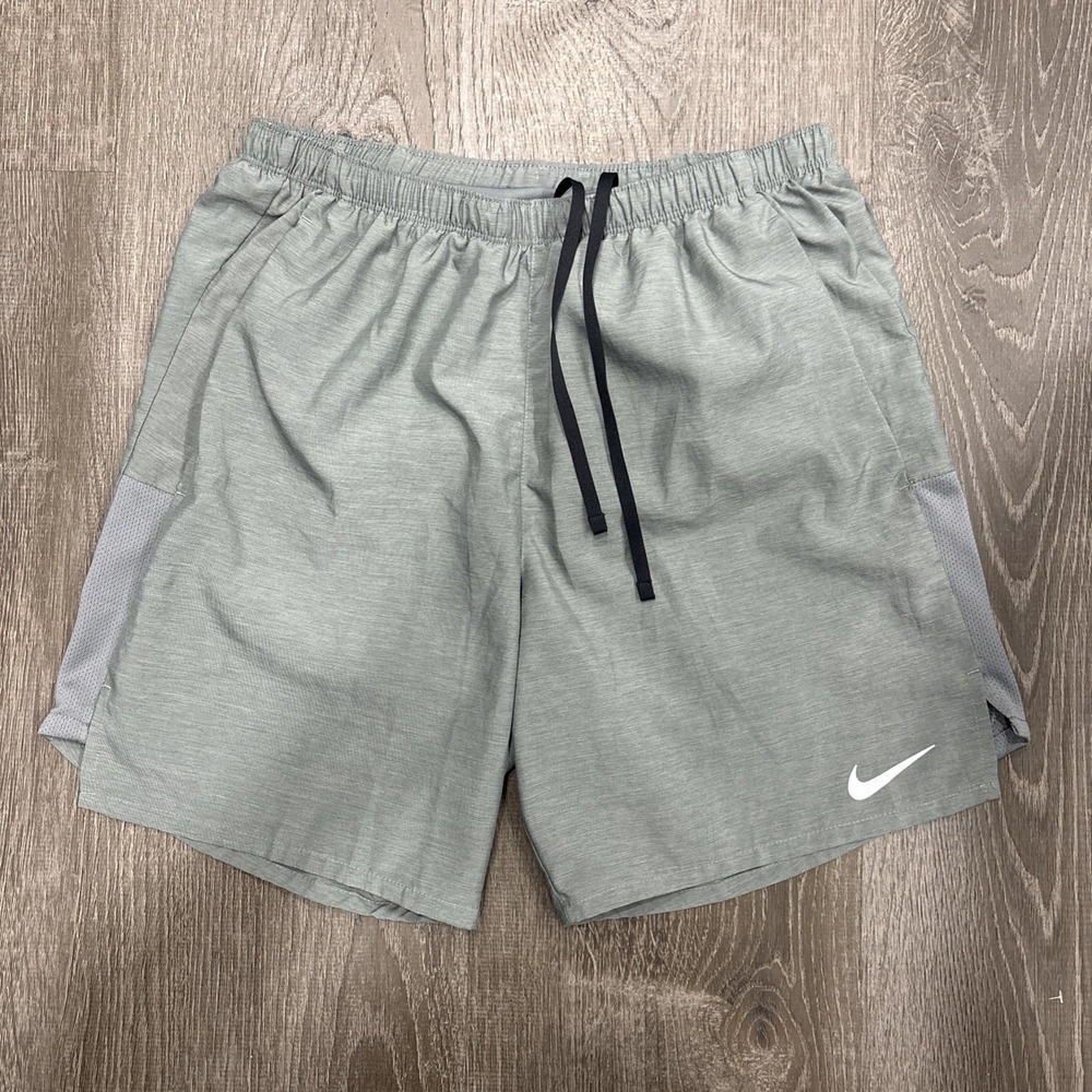 Nike Running Shorts Mens S Gray Challenger Dri Fit Training Athletic Lined 7"